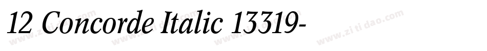 12 Concorde Italic 13319字体转换
